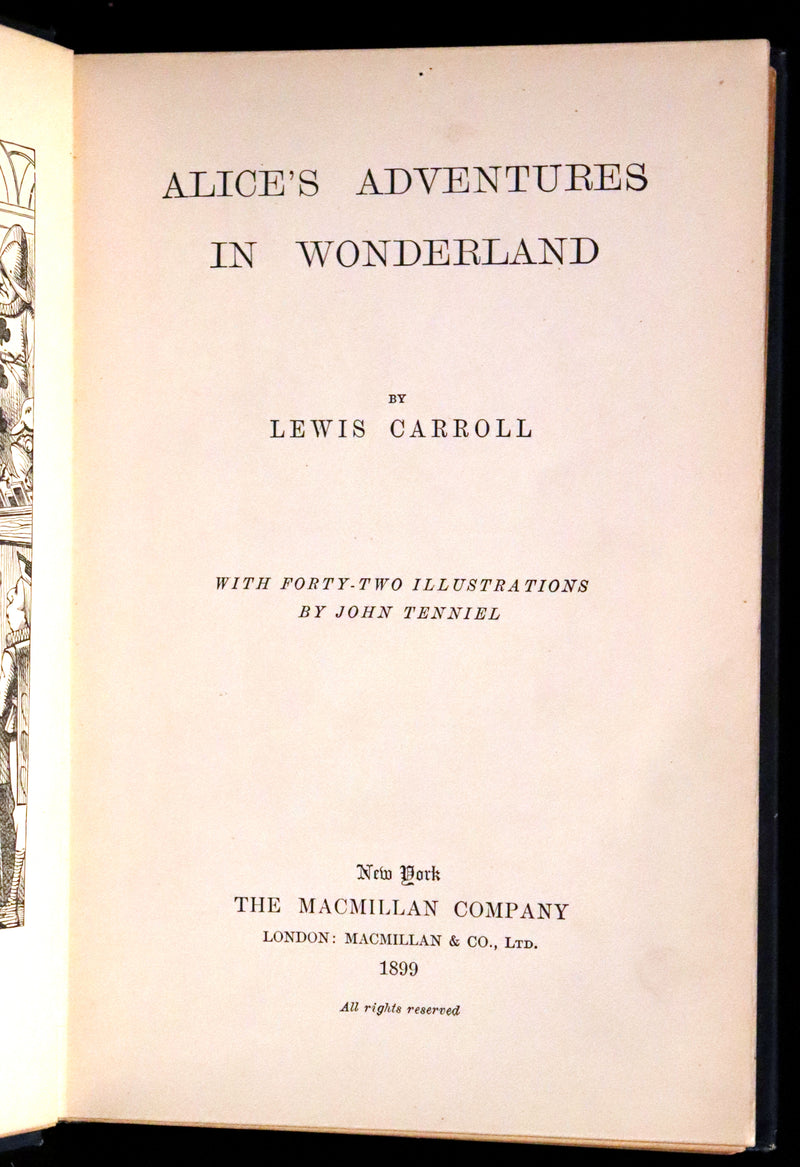 1899 Rare Edition in Blue - Alice's Adventures in Wonderland by Lewis Carroll.