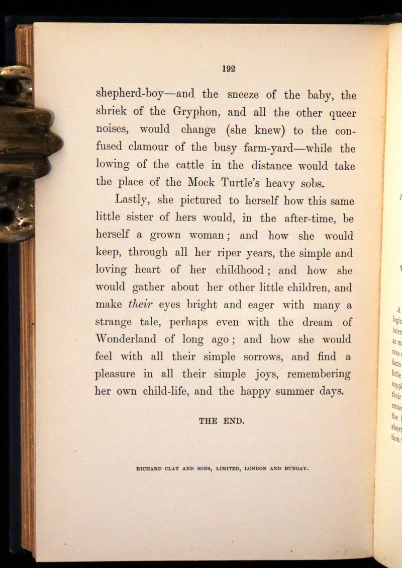 1899 Rare Edition in Blue - Alice's Adventures in Wonderland by Lewis Carroll.