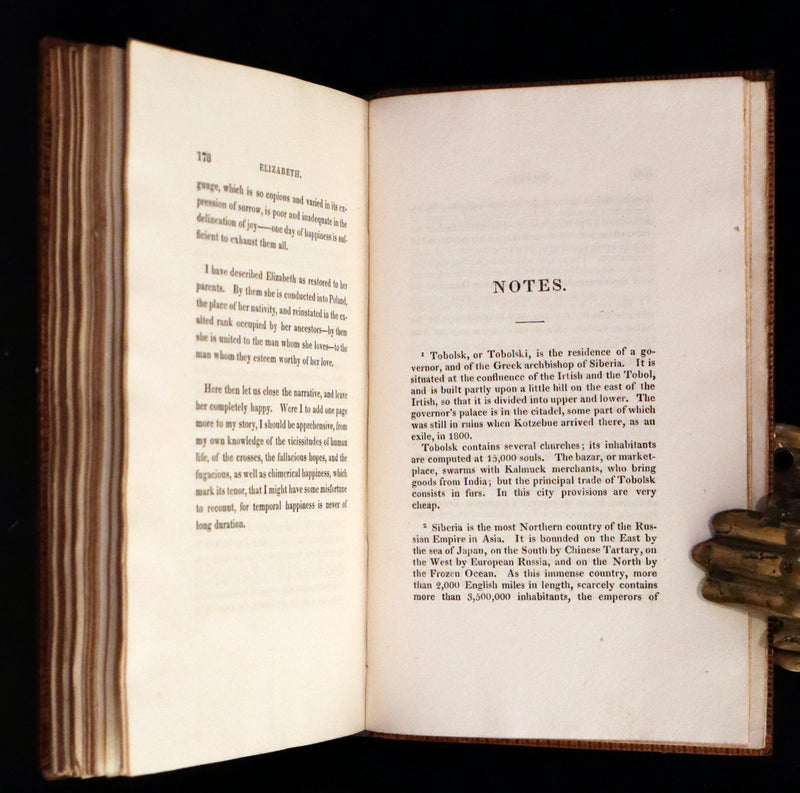 1822 Rare Edition - Elizabeth, or, The Exiles Of Siberia. A Tale, Founded on Facts by Madame Cottin.