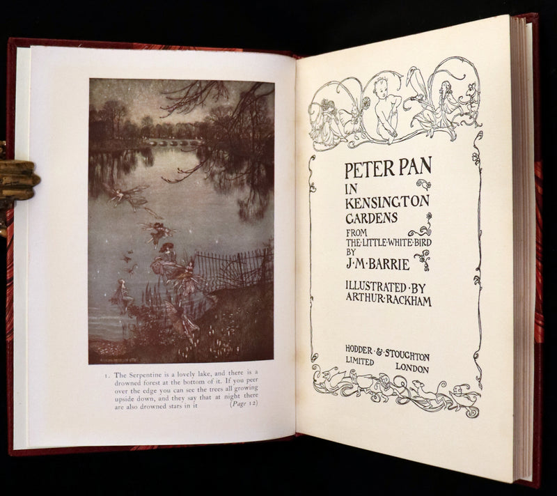 1951 Rare Book - Peter Pan in Kensington Gardens illustrated by Arthur Rackham.