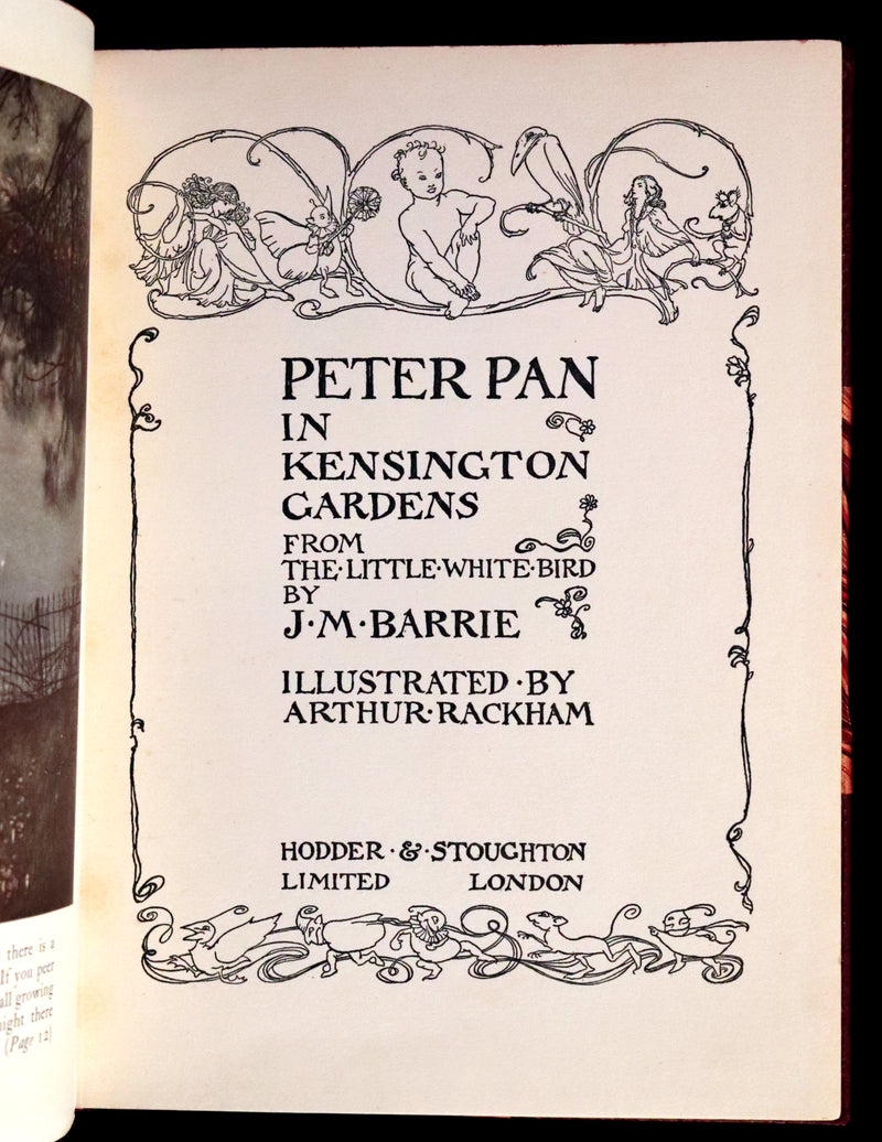 1951 Rare Book - Peter Pan in Kensington Gardens illustrated by Arthur Rackham.