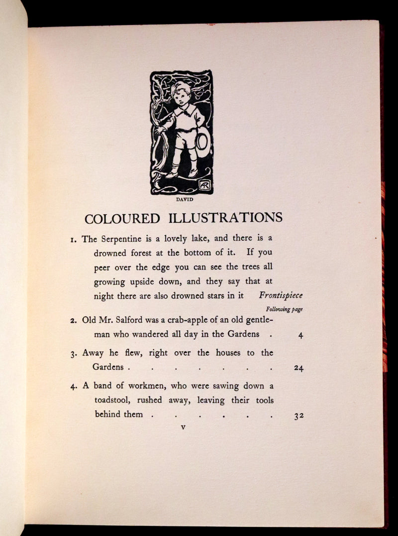 1951 Rare Book - Peter Pan in Kensington Gardens illustrated by Arthur Rackham.