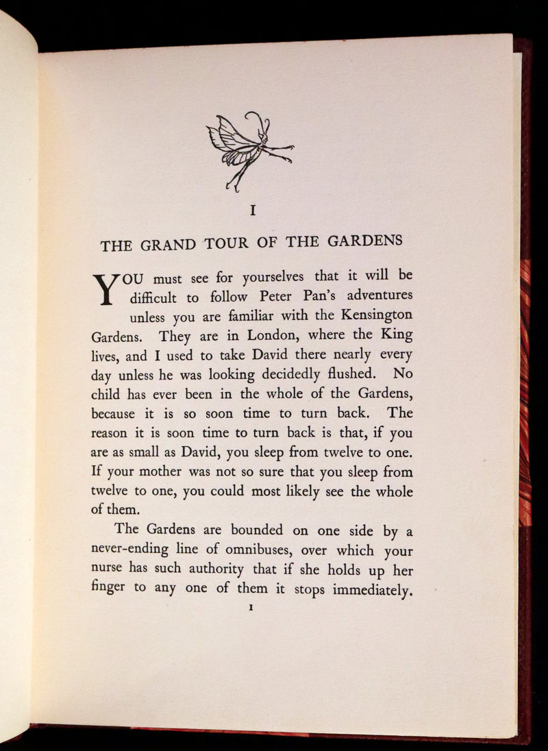 1951 Rare Book - Peter Pan in Kensington Gardens illustrated by Arthur Rackham.