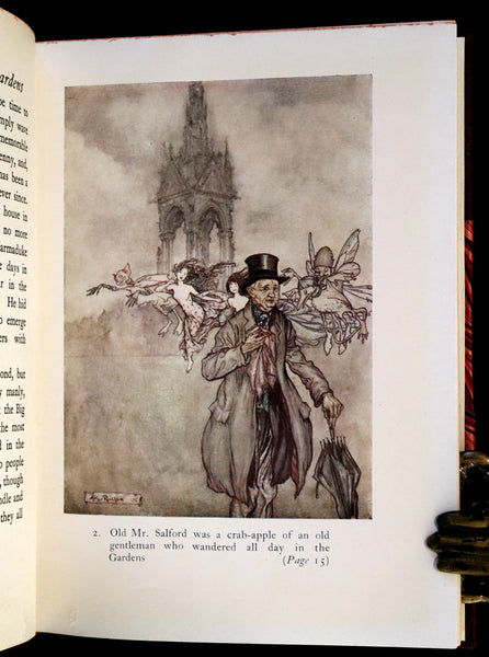 1951 Rare Book - Peter Pan in Kensington Gardens illustrated by Arthur Rackham.