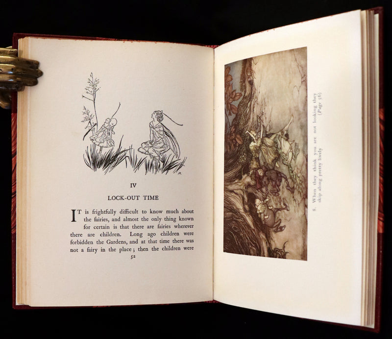 1951 Rare Book - Peter Pan in Kensington Gardens illustrated by Arthur Rackham.