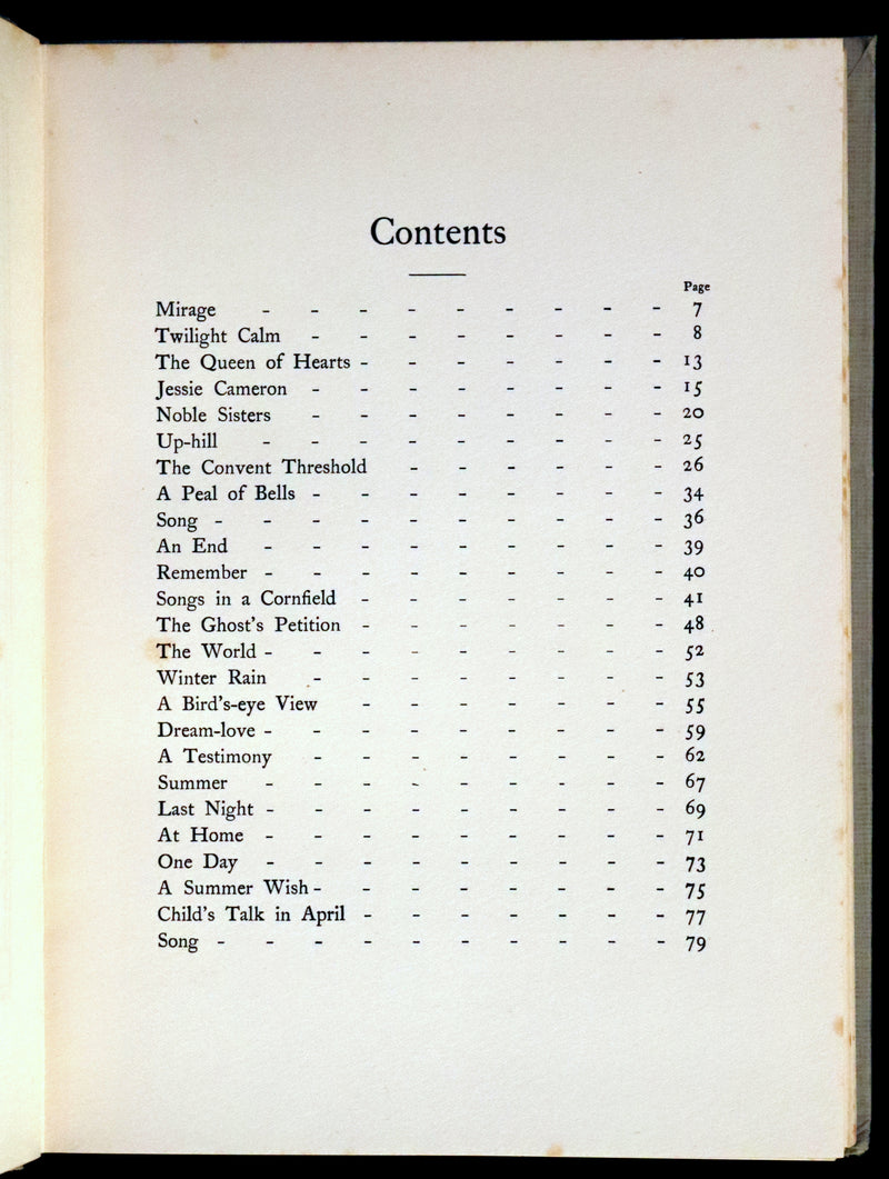 1923 Rare First Edition - Shorter Poems by Christina Rossetti Illustrated by Pre-Raphaelite Florence Harrison.