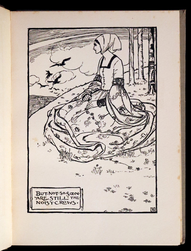 1923 Rare First Edition - Shorter Poems by Christina Rossetti Illustrated by Pre-Raphaelite Florence Harrison.