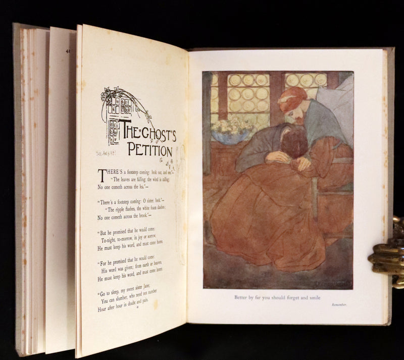 1923 Rare First Edition - Shorter Poems by Christina Rossetti Illustrated by Pre-Raphaelite Florence Harrison.