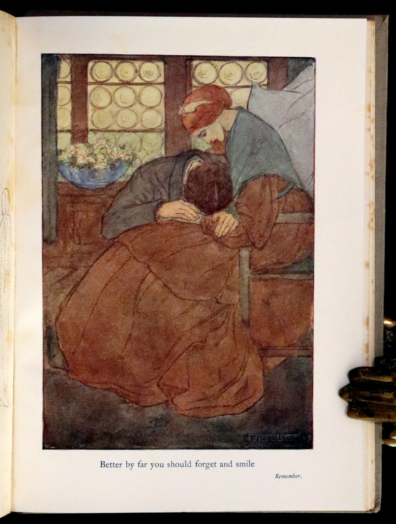 1923 Rare First Edition - Shorter Poems by Christina Rossetti Illustrated by Pre-Raphaelite Florence Harrison.