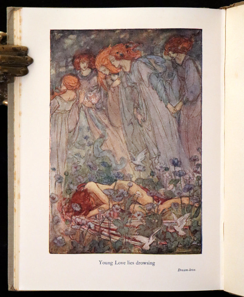 1923 Rare First Edition - Shorter Poems by Christina Rossetti Illustrated by Pre-Raphaelite Florence Harrison.