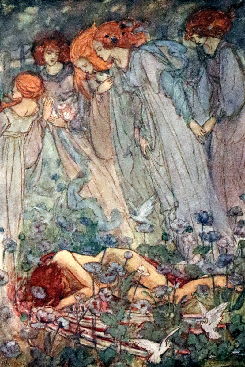 1923 Rare First Edition - Shorter Poems by Christina Rossetti Illustrated by Pre-Raphaelite Florence Harrison.