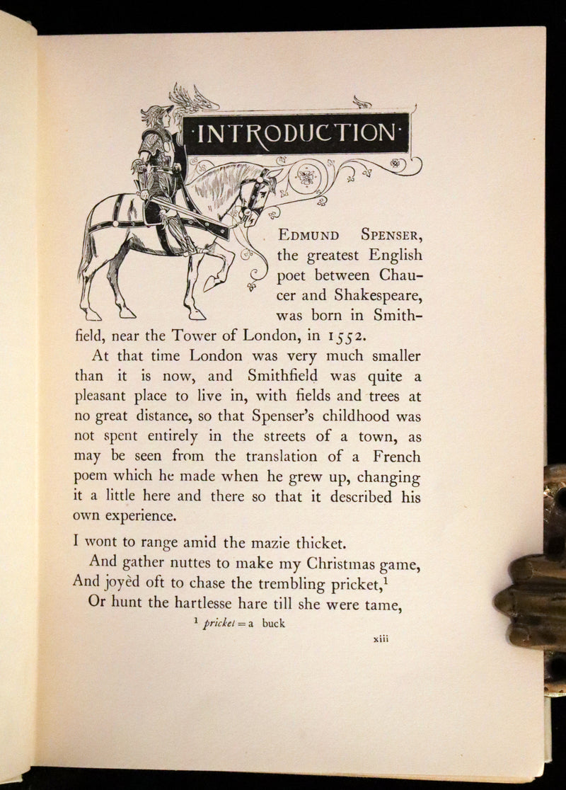 1920 Rare Book ~ Una and the Red Cross Knight from Spenser's Faery Queene.