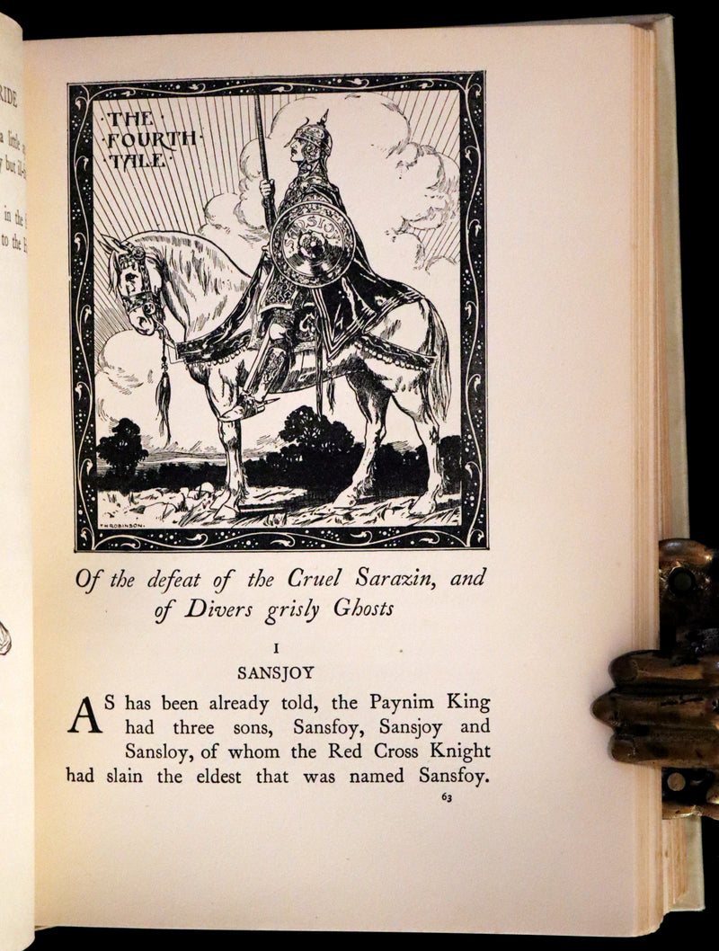 1920 Rare Book ~ Una and the Red Cross Knight from Spenser's Faery Queene.