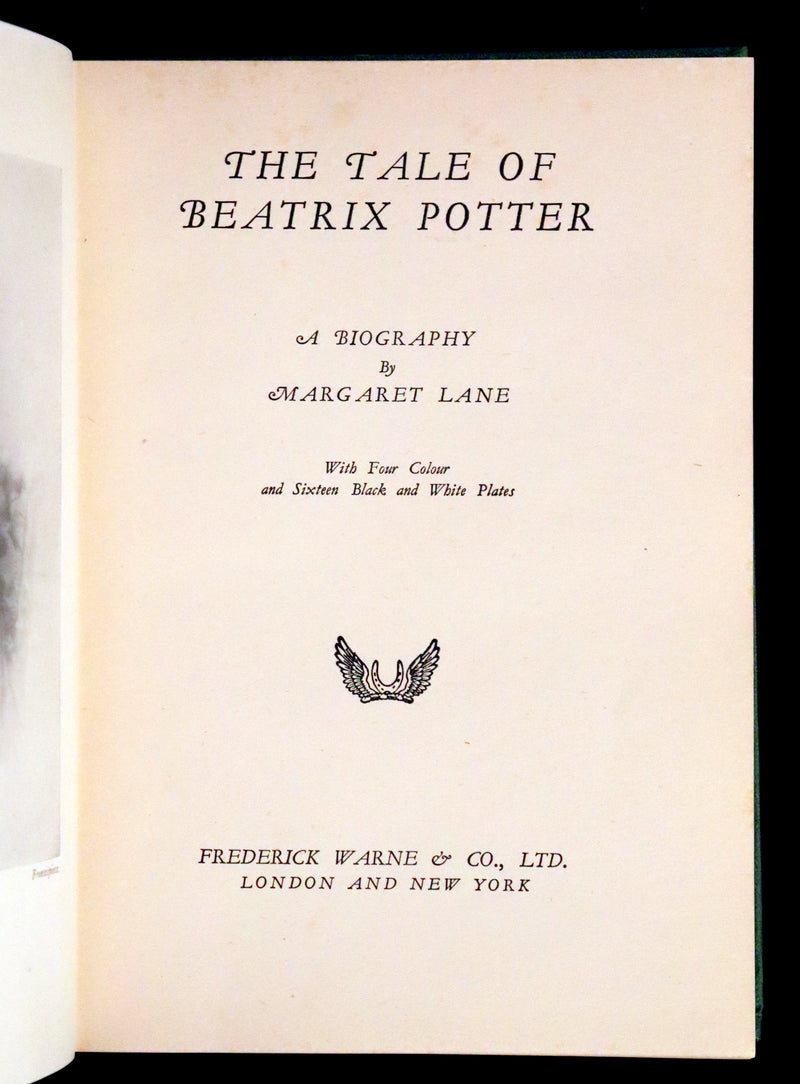1946 Rare First Edition with Dust jacket - The Tale of Beatrix Potter, A Biography by Margaret Lane.