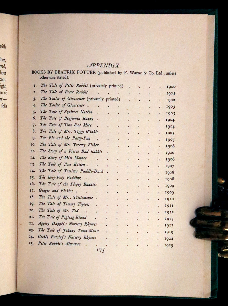 1946 Rare First Edition with Dust jacket - The Tale of Beatrix Potter, A Biography by Margaret Lane.