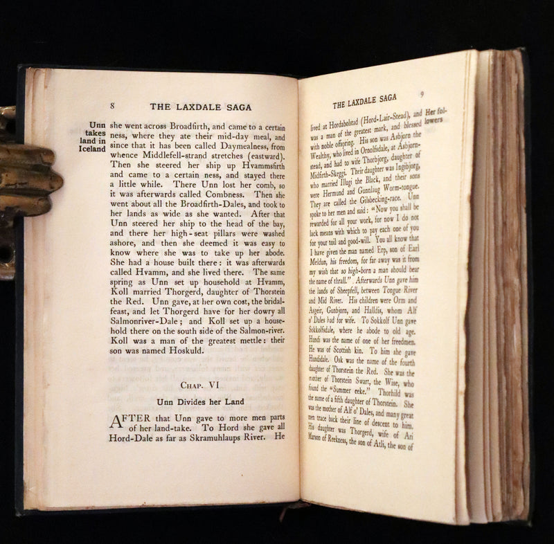 1899 Rare First English Edition - Laxdaela Saga. 13th Century Icelandic Saga translated by Muriel A.C. Press.