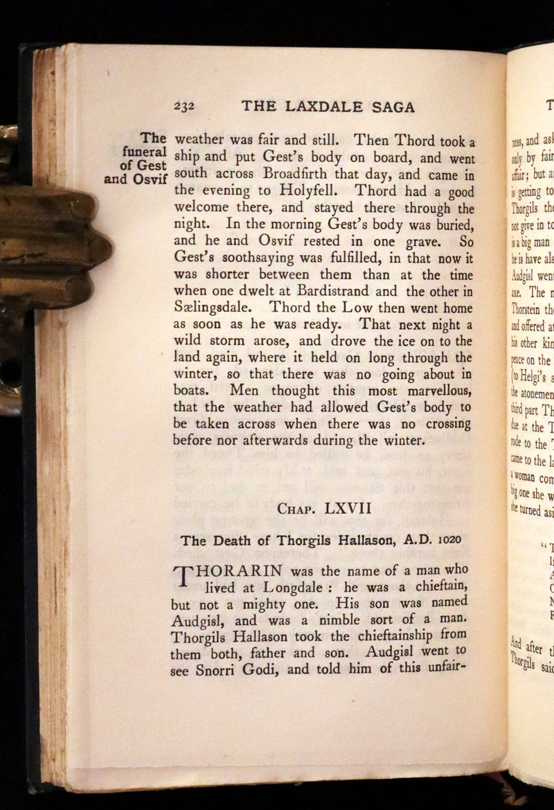 1899 Rare First English Edition - Laxdaela Saga. 13th Century Icelandic Saga translated by Muriel A.C. Press.