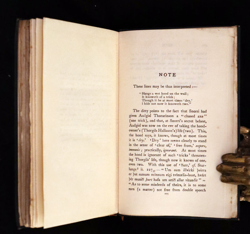 1899 Rare First English Edition - Laxdaela Saga. 13th Century Icelandic Saga translated by Muriel A.C. Press.