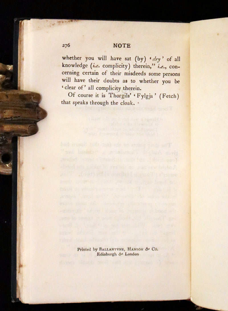 1899 Rare First English Edition - Laxdaela Saga. 13th Century Icelandic Saga translated by Muriel A.C. Press.