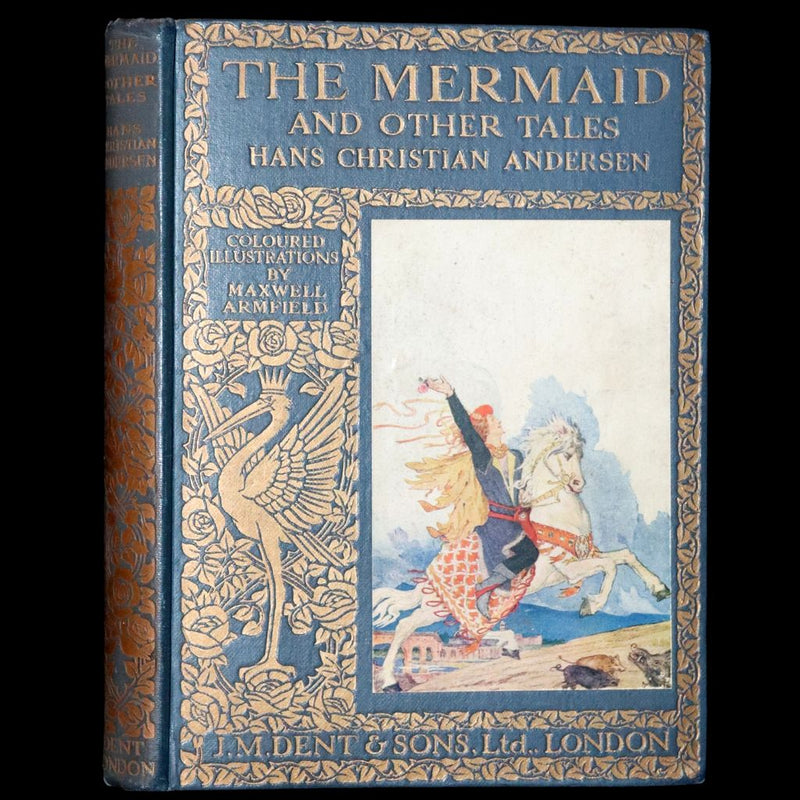 1915 Rare Book - The Mermaid And Other Fairy Tales by Andersen, Illustrated by Maxwell Armfield.