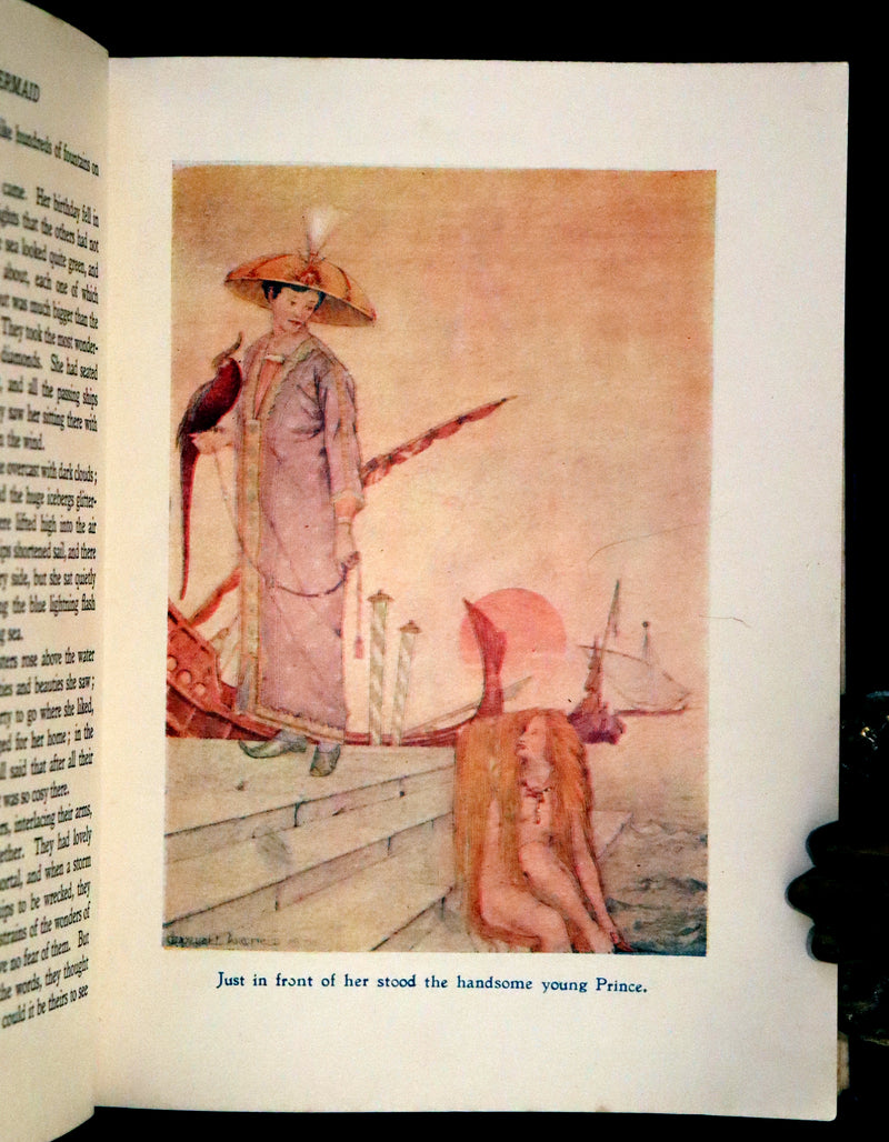 1915 Rare Book - The Mermaid And Other Fairy Tales by Andersen, Illustrated by Maxwell Armfield.