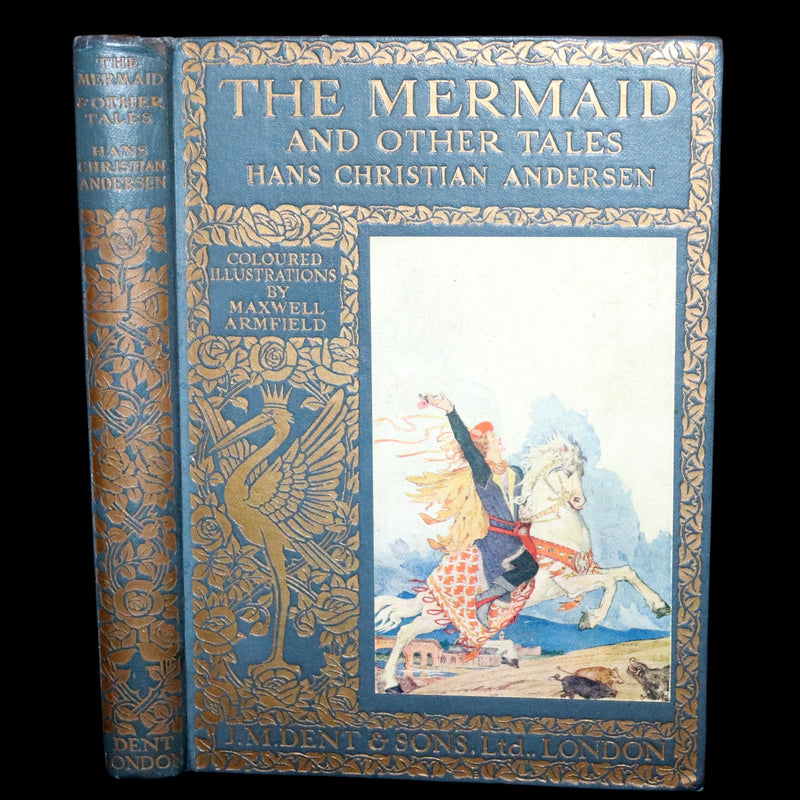 1915 Rare Book - The Mermaid And Other Fairy Tales by Andersen, Illustrated by Maxwell Armfield.
