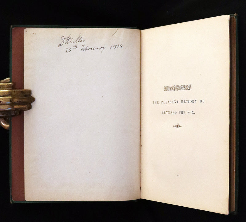 1872 Rare First Edition - Reynard The Fox, An Old Medieval Story Translated by Thomas Roscoe. Illustrated by Elwes and Jellicoe.