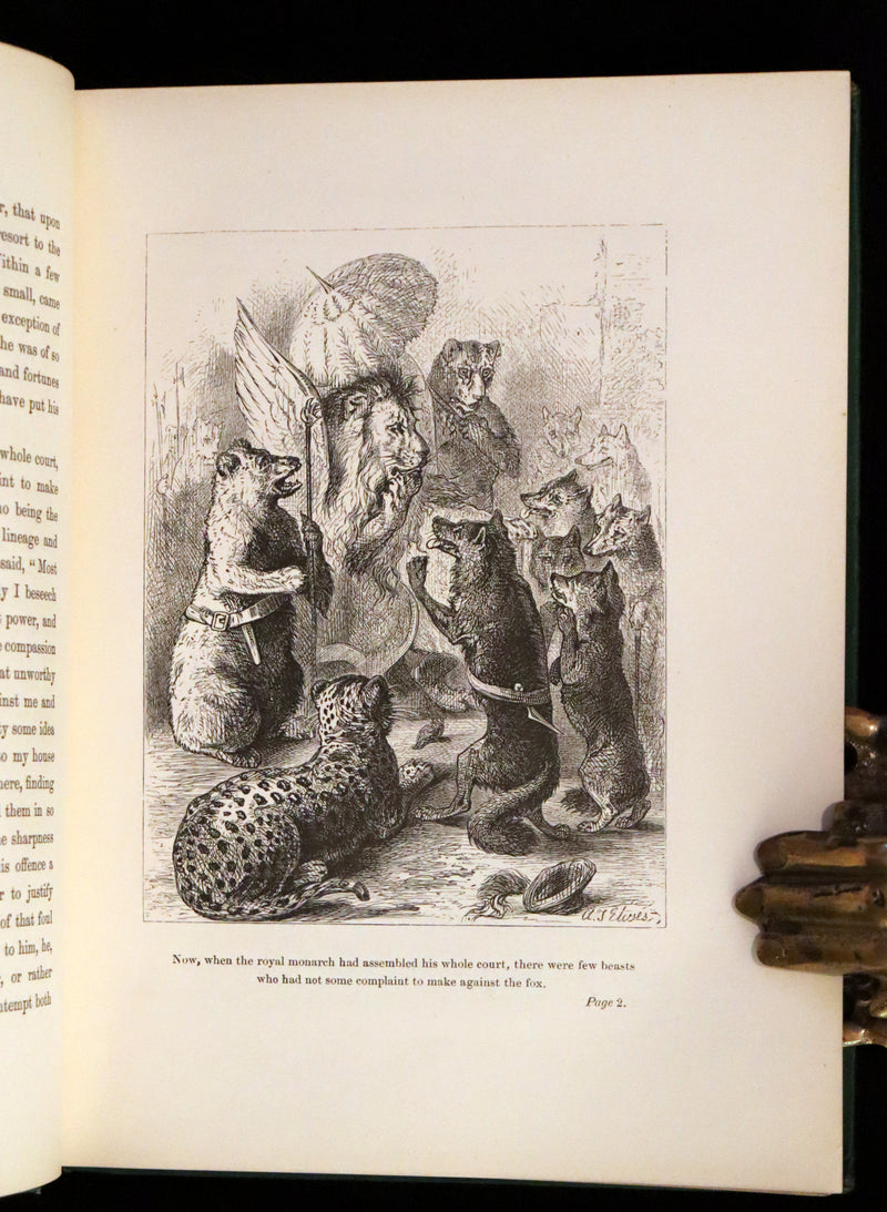 1872 Rare First Edition - Reynard The Fox, An Old Medieval Story Translated by Thomas Roscoe. Illustrated by Elwes and Jellicoe.