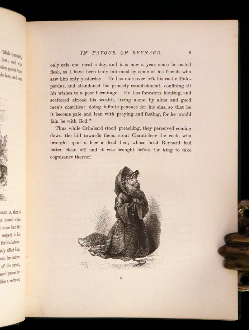 1872 Rare First Edition - Reynard The Fox, An Old Medieval Story Translated by Thomas Roscoe. Illustrated by Elwes and Jellicoe.