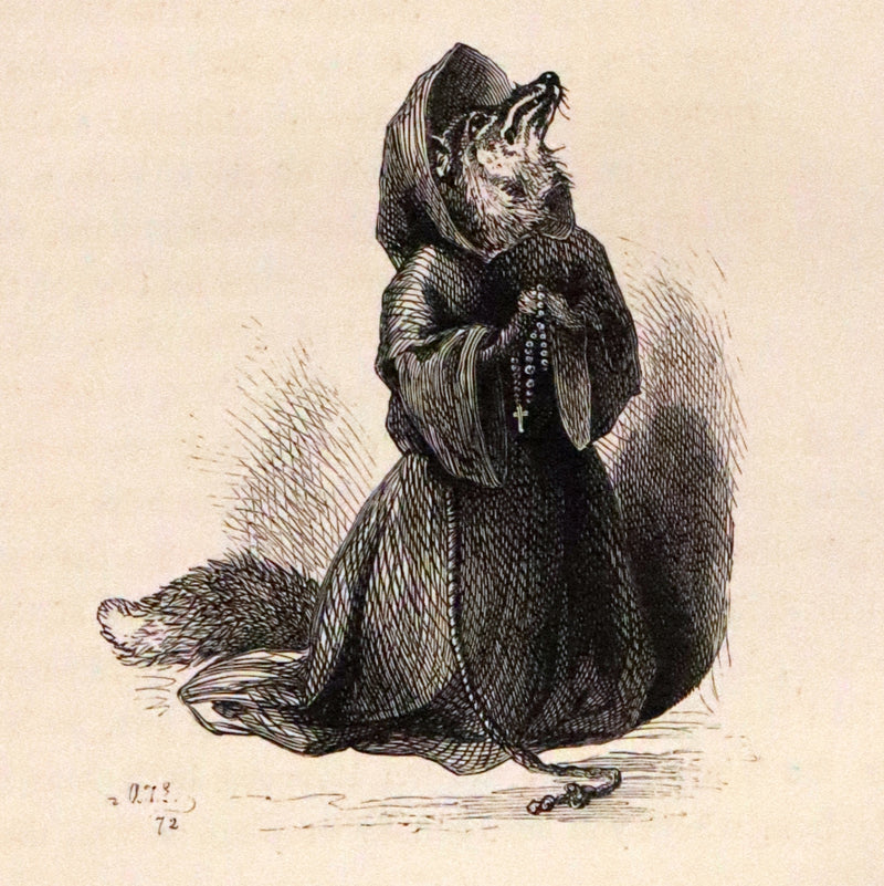 1872 Rare First Edition - Reynard The Fox, An Old Medieval Story Translated by Thomas Roscoe. Illustrated by Elwes and Jellicoe.