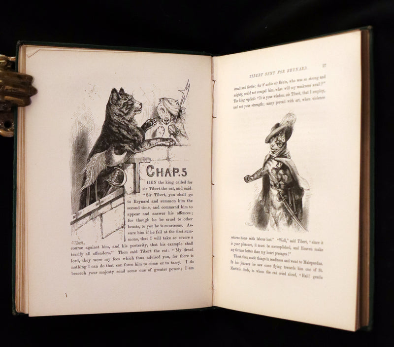 1872 Rare First Edition - Reynard The Fox, An Old Medieval Story Translated by Thomas Roscoe. Illustrated by Elwes and Jellicoe.