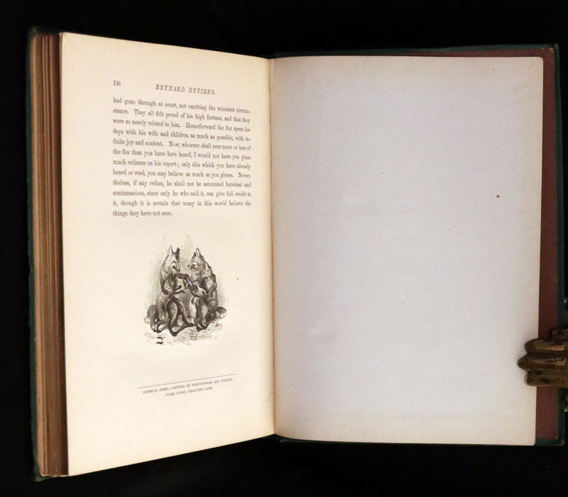 1872 Rare First Edition - Reynard The Fox, An Old Medieval Story Translated by Thomas Roscoe. Illustrated by Elwes and Jellicoe.