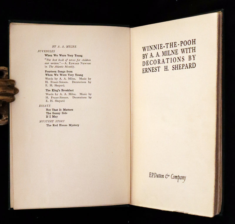 1926 Rare First Edition - Winnie-The-Pooh by A.A. Milne & Illustrated by Shepard.