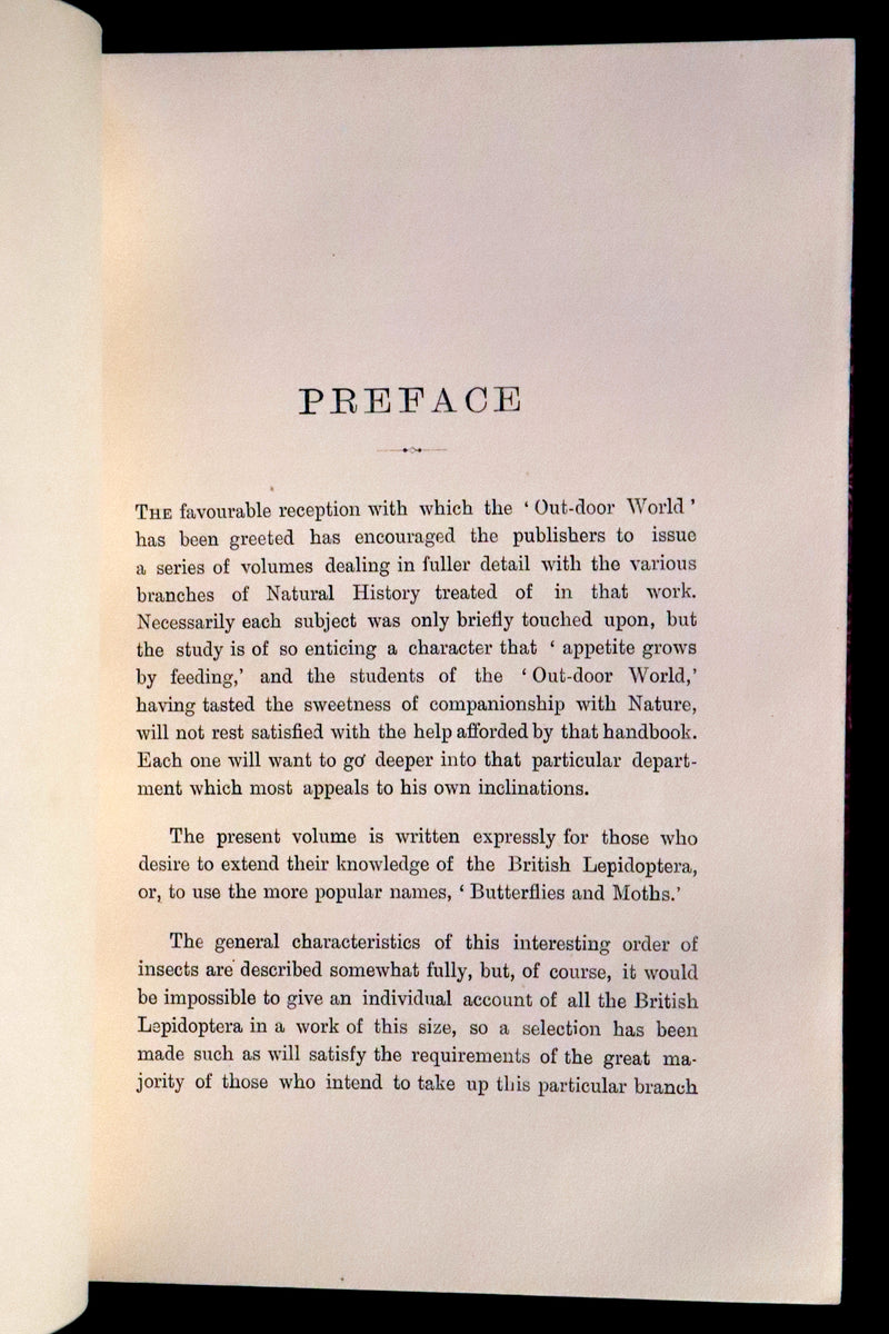 1894 Rare First Edition - Butterflies and Moths (British) by William Samuel Furneaux. Color illustrated.