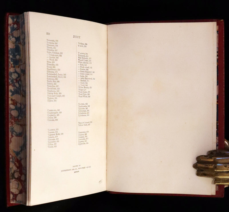 1894 Rare First Edition - Butterflies and Moths (British) by William Samuel Furneaux. Color illustrated.