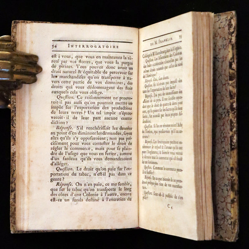 1778 Scarce French Book - Benjamin Franklin The Way to Wealth, La Science Du Bonhomme Richard + Constitution of Pennsylvania.