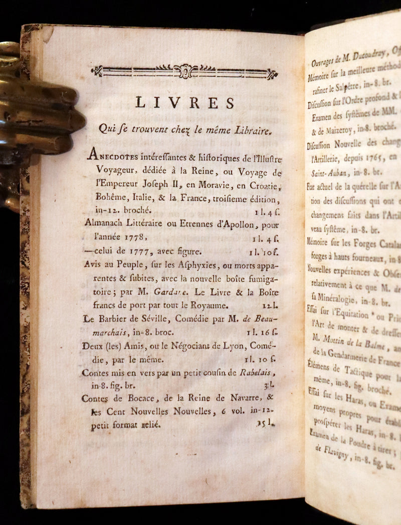 1778 Scarce French Book - Benjamin Franklin The Way to Wealth, La Science Du Bonhomme Richard + Constitution of Pennsylvania.