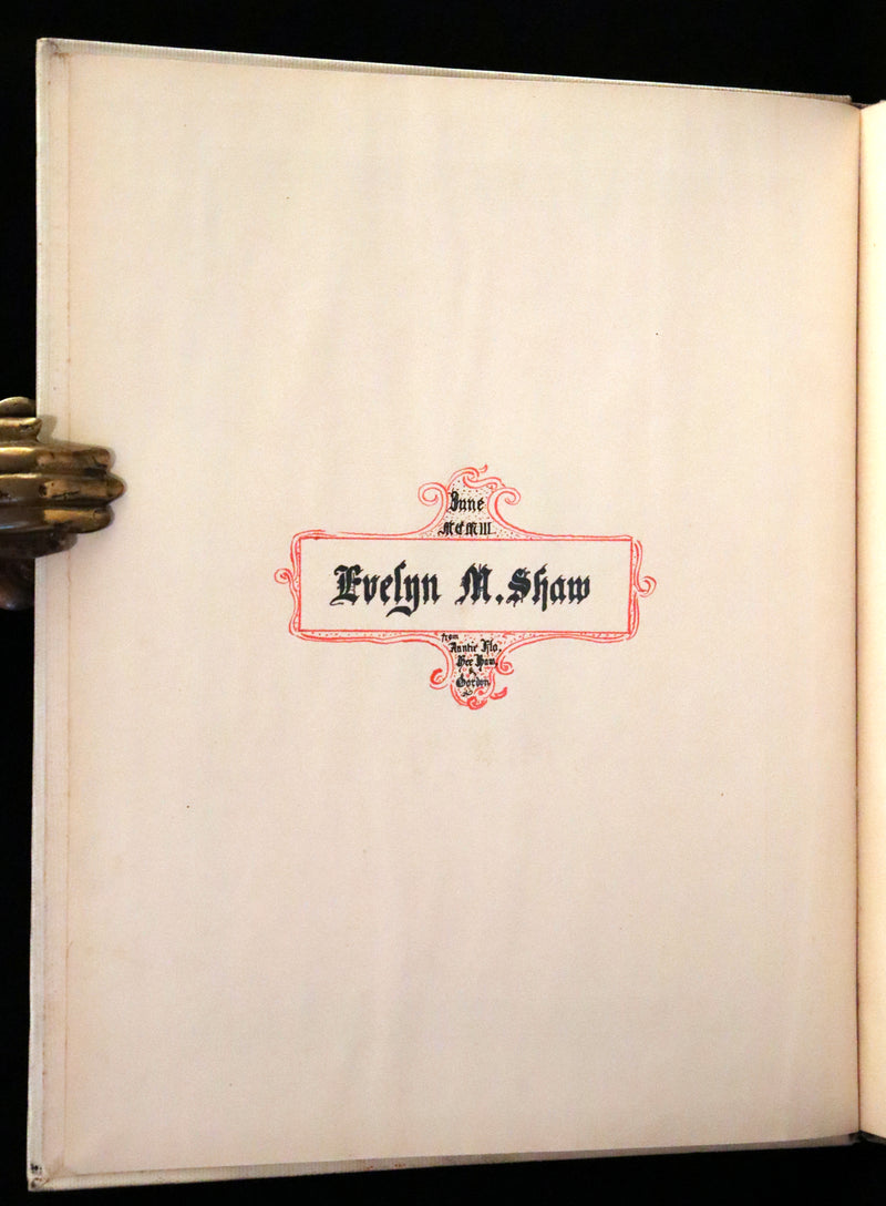 1898 Scarce First Edition Arthurian Legends Illuminated by Brothers Rhead - Idylls of the King, Enid, Vivien, Elaine, Guinevere.