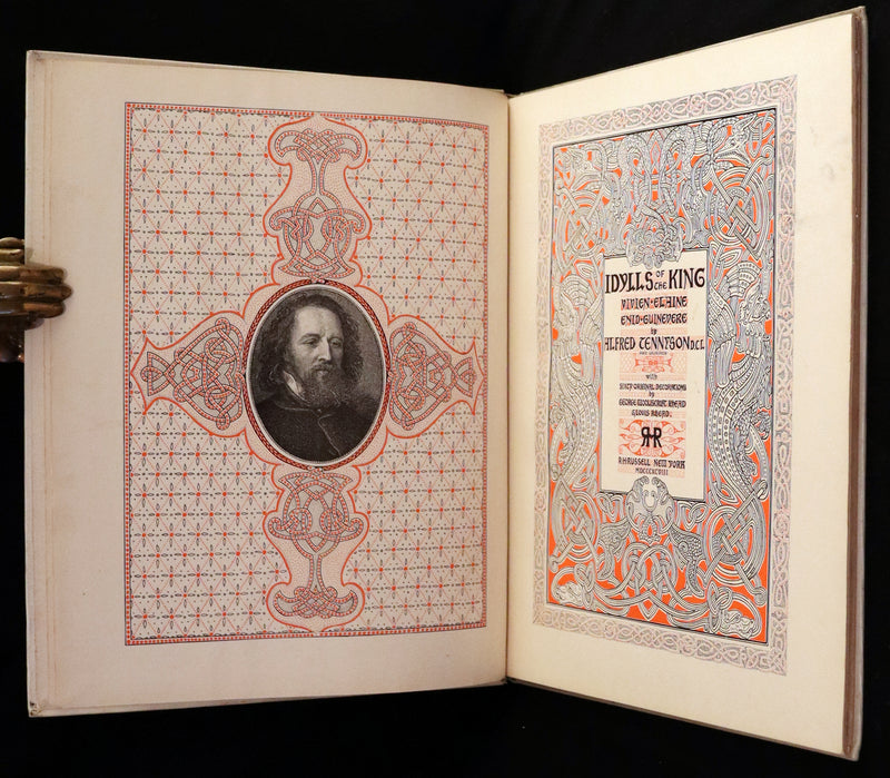 1898 Scarce First Edition Arthurian Legends Illuminated by Brothers Rhead - Idylls of the King, Enid, Vivien, Elaine, Guinevere.