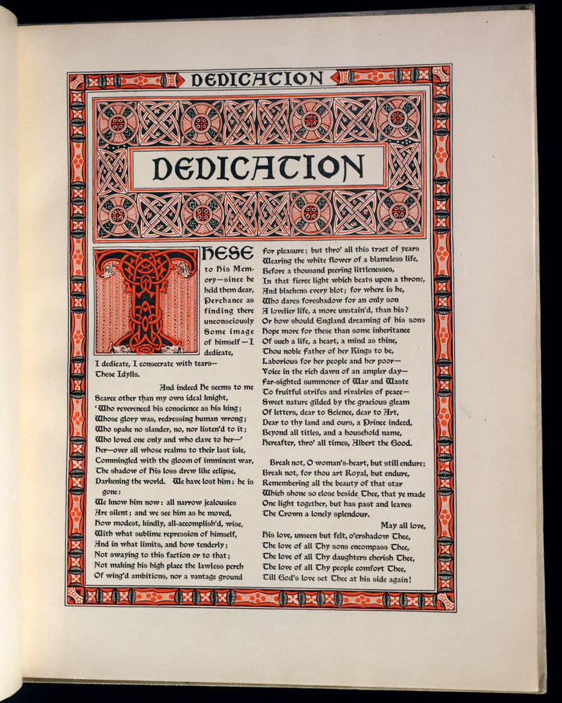 1898 Scarce First Edition Arthurian Legends Illuminated by Brothers Rhead - Idylls of the King, Enid, Vivien, Elaine, Guinevere.
