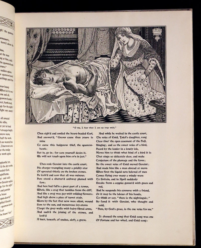 1898 Scarce First Edition Arthurian Legends Illuminated by Brothers Rhead - Idylls of the King, Enid, Vivien, Elaine, Guinevere.