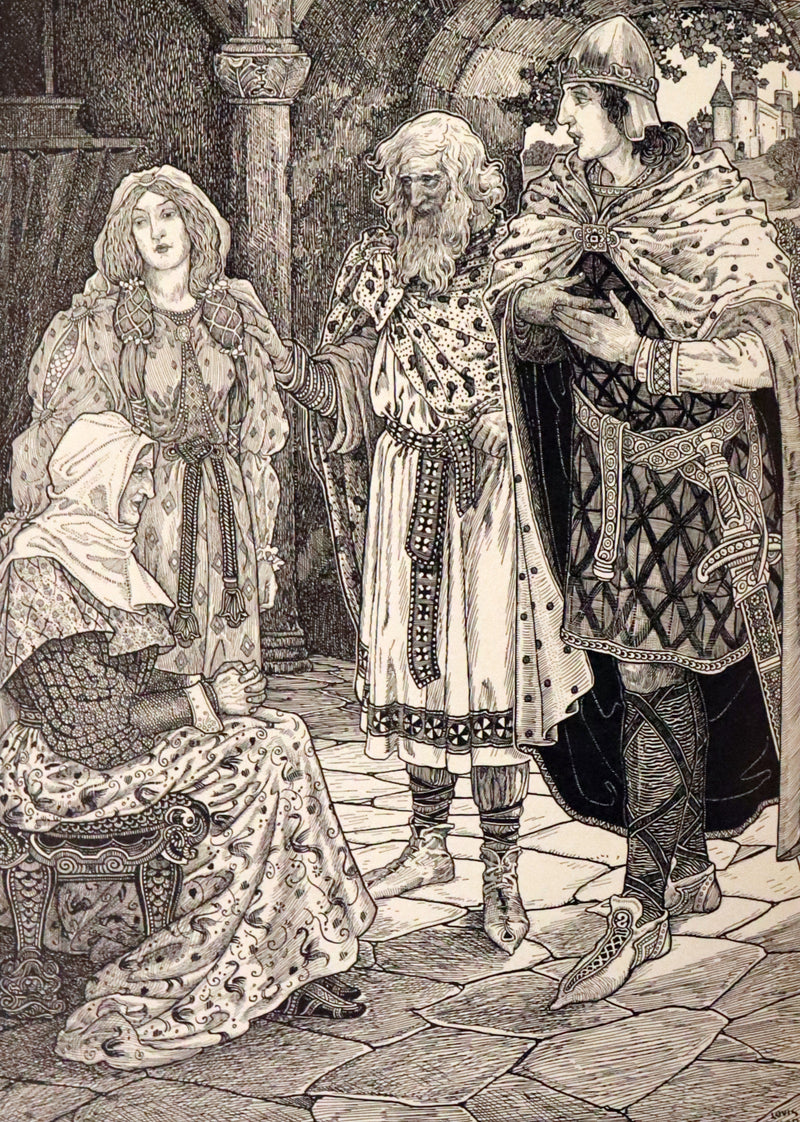 1898 Scarce First Edition Arthurian Legends Illuminated by Brothers Rhead - Idylls of the King, Enid, Vivien, Elaine, Guinevere.