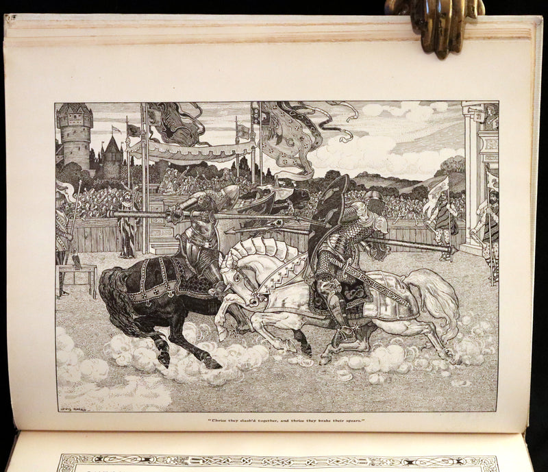 1898 Scarce First Edition Arthurian Legends Illuminated by Brothers Rhead - Idylls of the King, Enid, Vivien, Elaine, Guinevere.