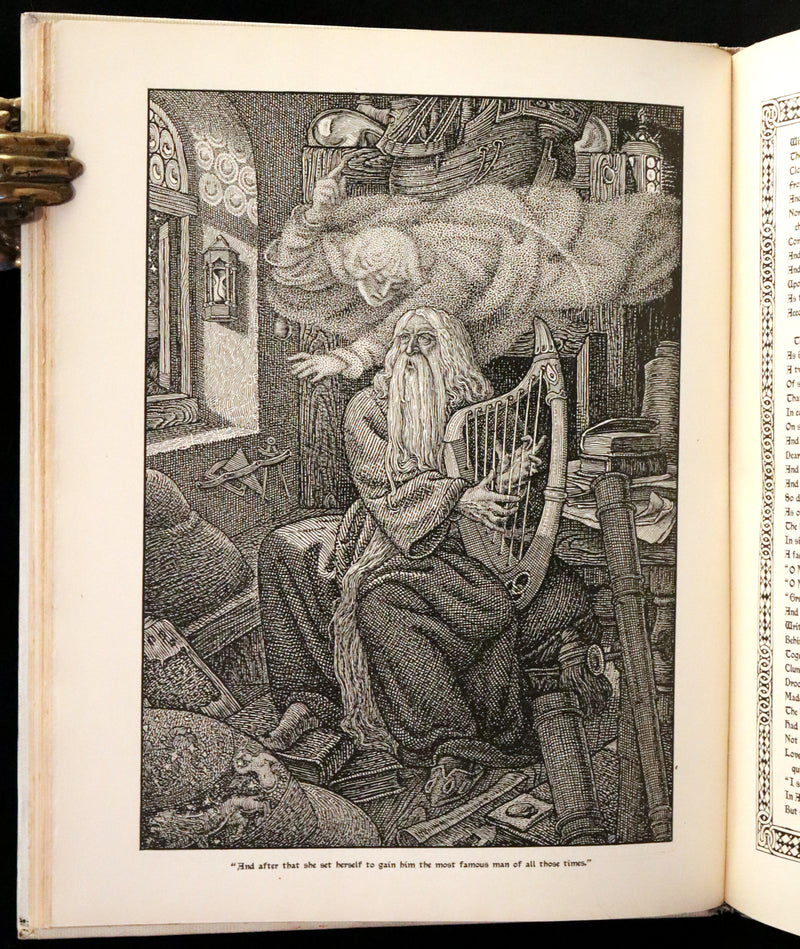 1898 Scarce First Edition Arthurian Legends Illuminated by Brothers Rhead - Idylls of the King, Enid, Vivien, Elaine, Guinevere.