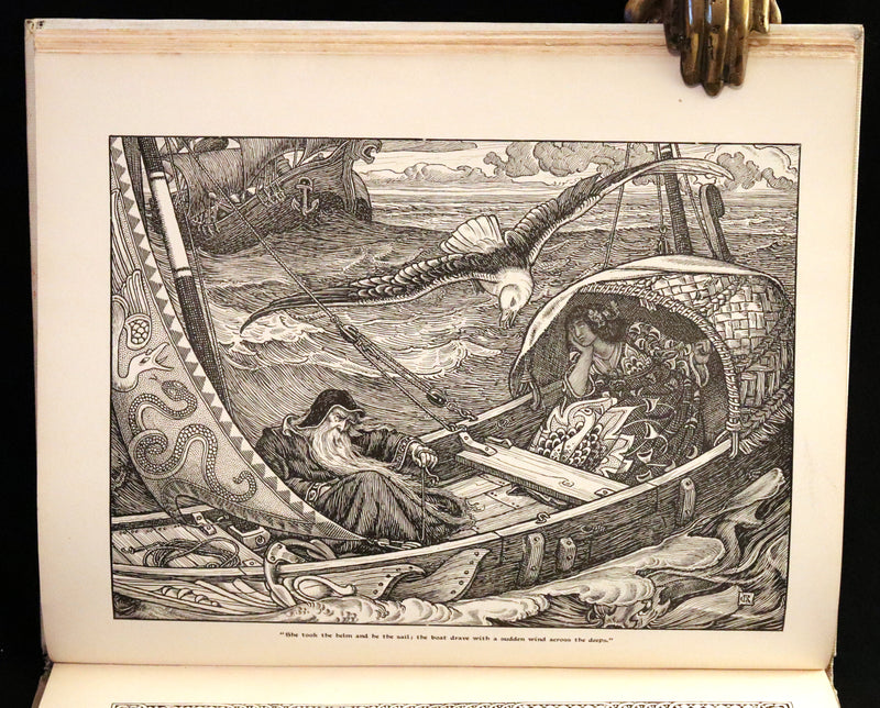 1898 Scarce First Edition Arthurian Legends Illuminated by Brothers Rhead - Idylls of the King, Enid, Vivien, Elaine, Guinevere.