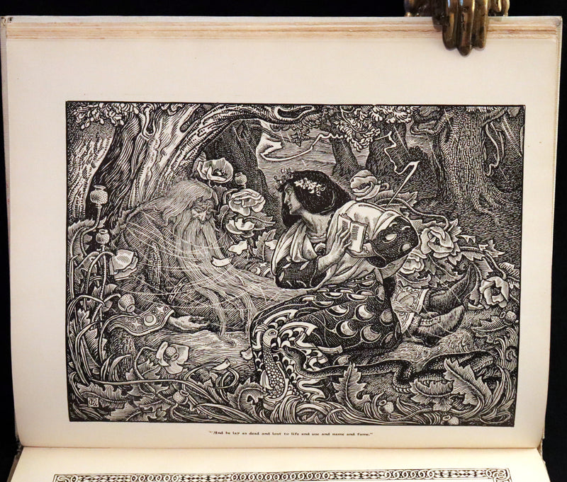 1898 Scarce First Edition Arthurian Legends Illuminated by Brothers Rhead - Idylls of the King, Enid, Vivien, Elaine, Guinevere.