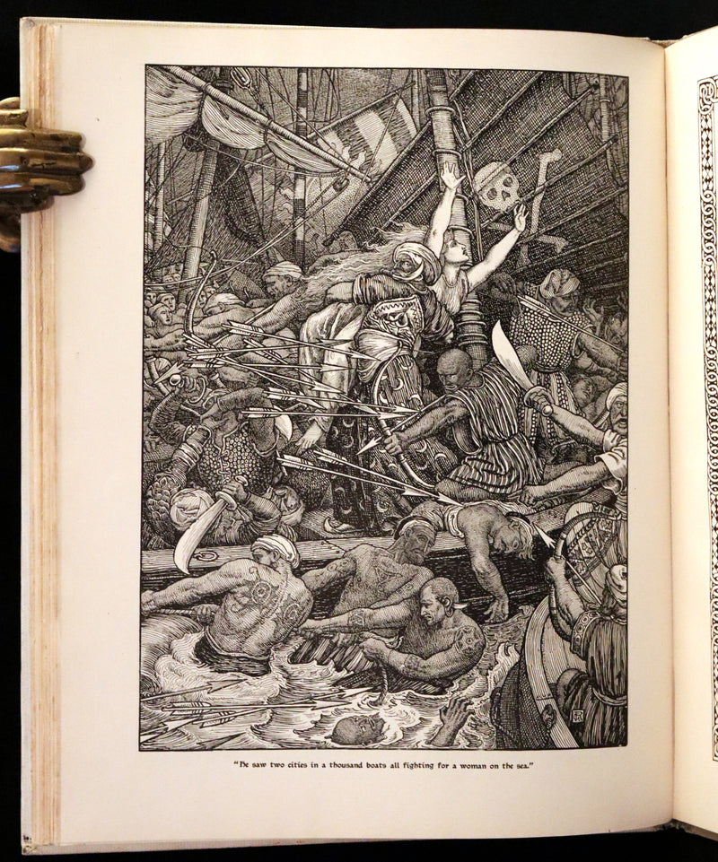 1898 Scarce First Edition Arthurian Legends Illuminated by Brothers Rhead - Idylls of the King, Enid, Vivien, Elaine, Guinevere.
