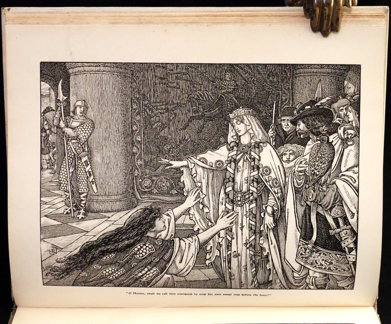 1898 Scarce First Edition Arthurian Legends Illuminated by Brothers Rhead - Idylls of the King, Enid, Vivien, Elaine, Guinevere.
