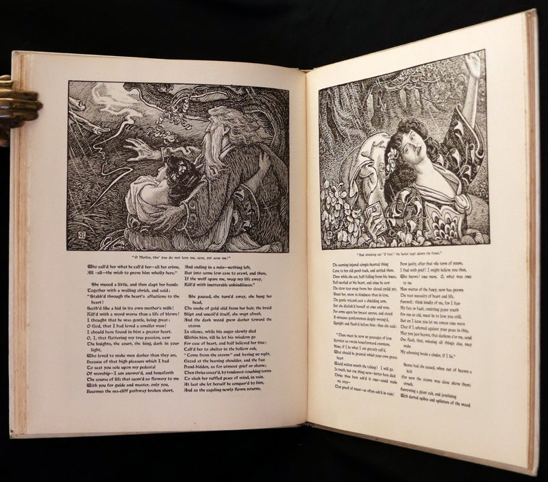1898 Scarce First Edition Arthurian Legends Illuminated by Brothers Rhead - Idylls of the King, Enid, Vivien, Elaine, Guinevere.