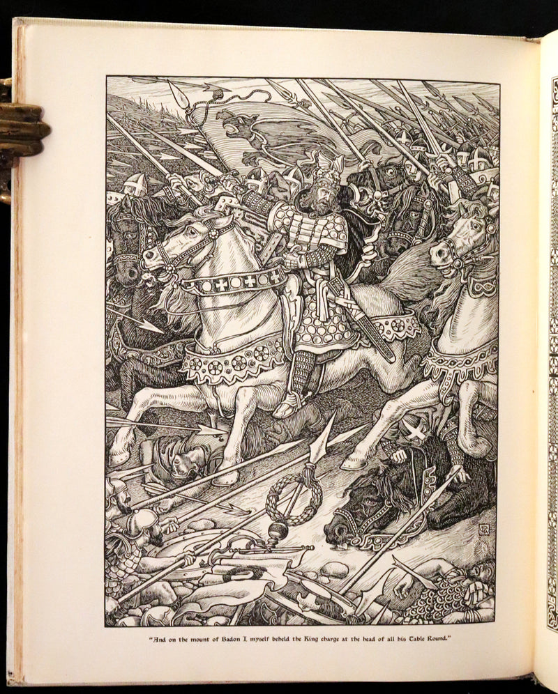 1898 Scarce First Edition Arthurian Legends Illuminated by Brothers Rhead - Idylls of the King, Enid, Vivien, Elaine, Guinevere.